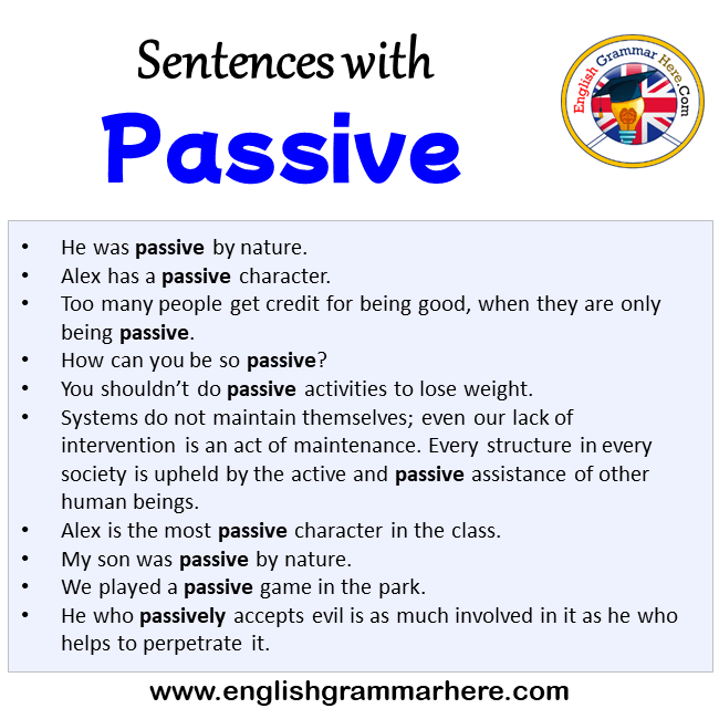 Sentences with Passive Passive in a Sentence in English English 