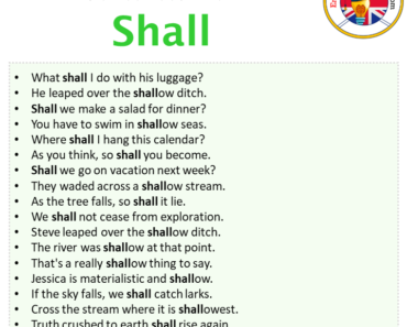 Sentences with Shall Archives - English Grammar Here