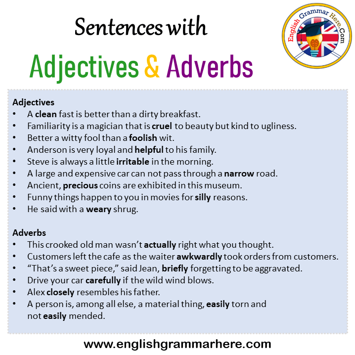 how to identify adverbs in a sentence