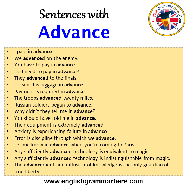 Sentences With Sky Sky In A Sentence In English Sentences For Sky   Sentences With Advance Advance In A Sentence In English Sentences For Advance 