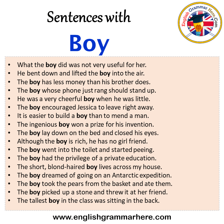What is the sentence of Boy?