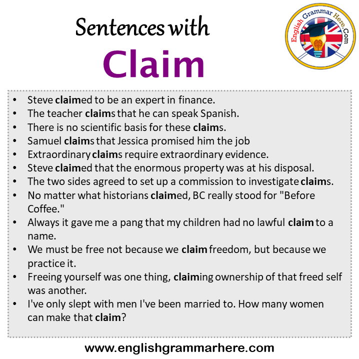 what is a claim sentence