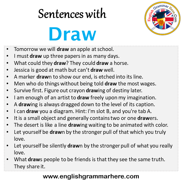 How to use in sentence of draw in - EnglishTestStore Blog