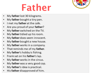 Patriarch Sentence. Example Sentences with Father Archives - English Grammar Here