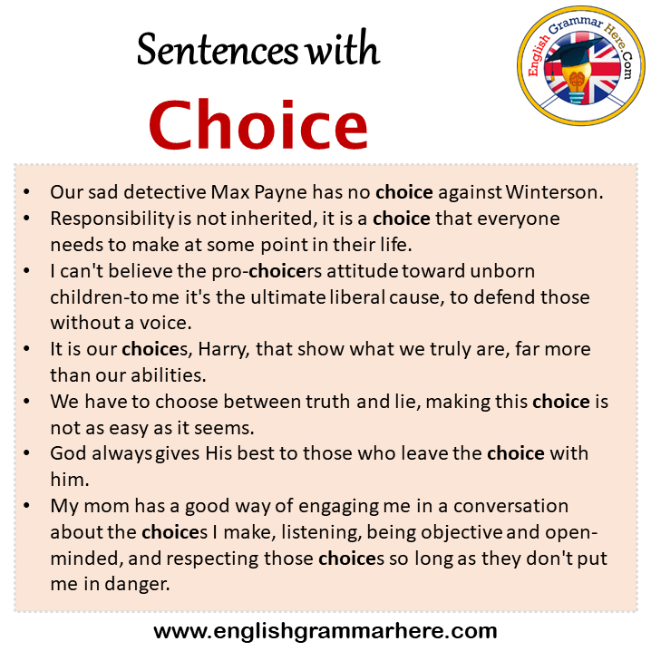 No Choice Sentence Examples