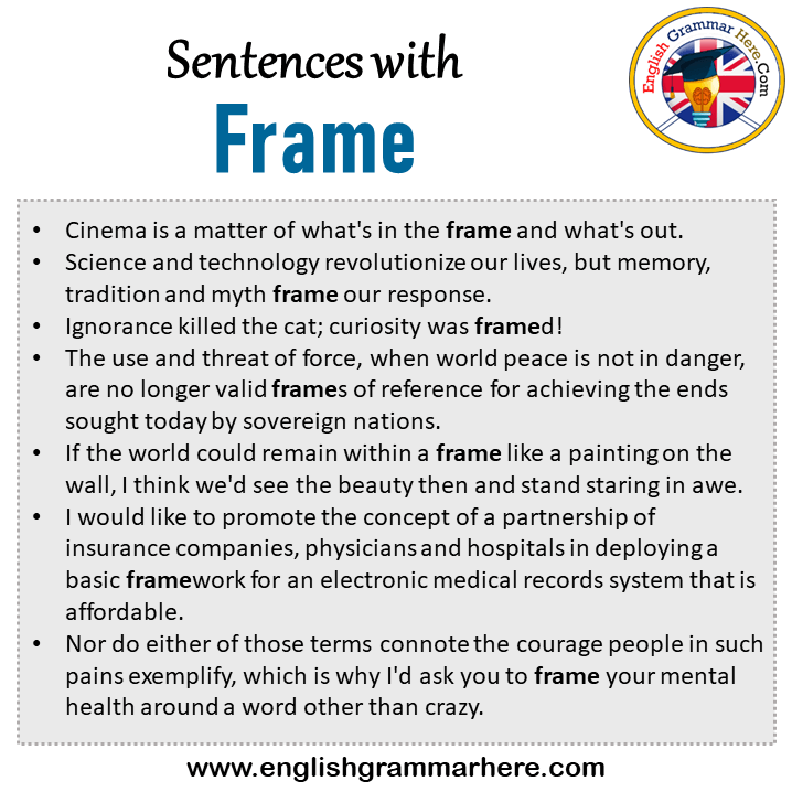 frame sentence using the word assignment