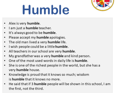Humble in a Sentence in English Archives - English Grammar Here