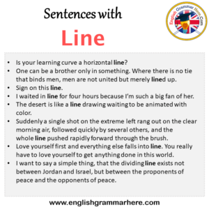 With Line Example Sentences with Line, Line in a Sentence in English, Sentences For Line ...