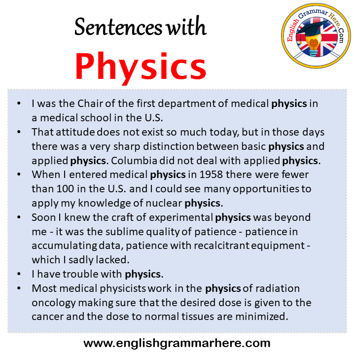 hypothesis physics sentence