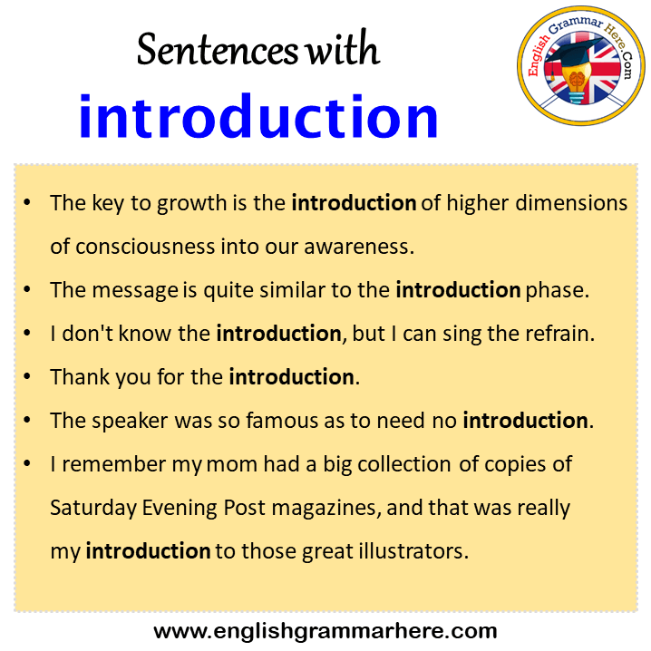 introduction 10 sentence
