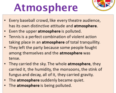 Atmosphere in a Sentence in English Archives - English Grammar Here