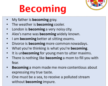 Becoming in a Sentence in English Archives - English Grammar Here