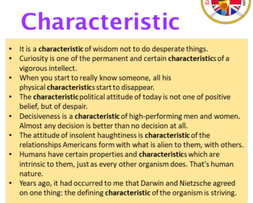 Sentences with Characteristic Archives - English Grammar Here