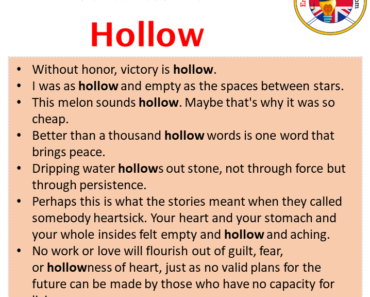 HOLLOW DEFINITION ENGLISH visual data 7