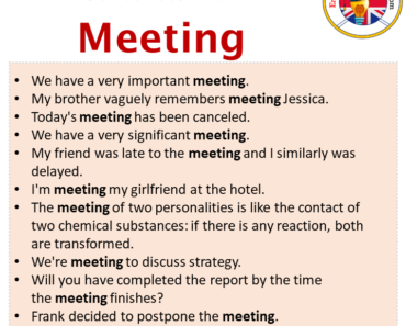 Sentences For Meeting Archives - English Grammar Here