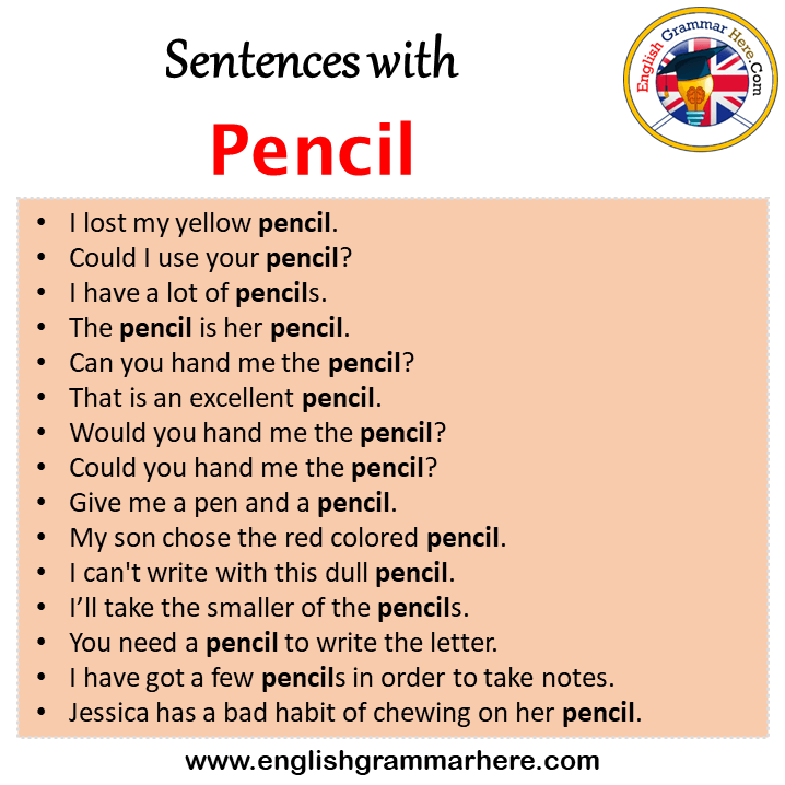 Pencil in clearance english