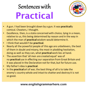 Sentences with Practical, Practical in a Sentence in English, Sentences ...