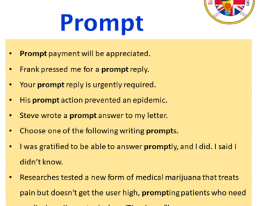 Sentences with Prompt Archives - English Grammar Here