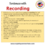 Sentences with Recording, Recording in a Sentence in English, Sentences ...