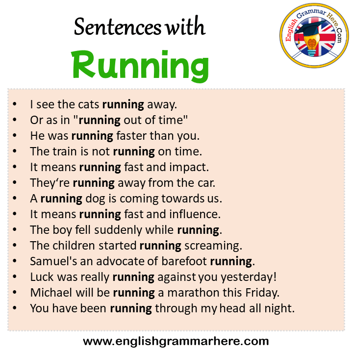 Sentences with Running Archives - English Grammar Here