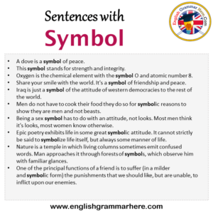 Sentences With Symbol Symbol In A Sentence In English Sentences For 