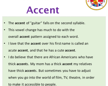 Accent in a Sentence in English Archives - English Grammar Here