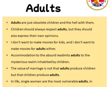 Sentences with Adults Archives - English Grammar Here