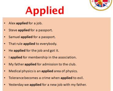 Sentences with Applied Archives - English Grammar Here