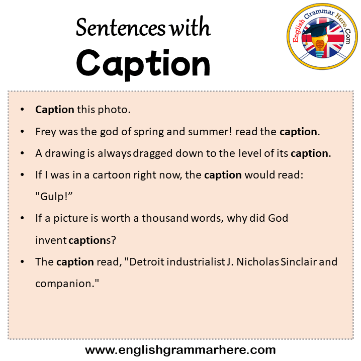 What Is Caption Text In English