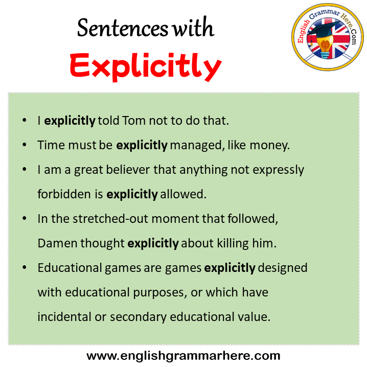 explicitly