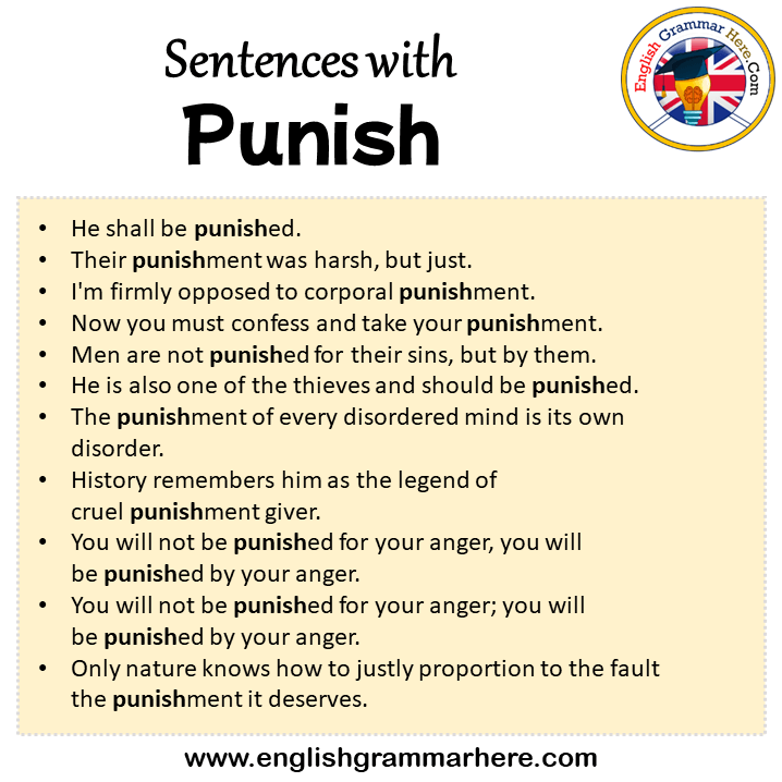 Sentence Using Punish