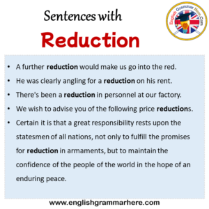 Sentences with Reduction, Reduction in a Sentence in English, Sentences ...