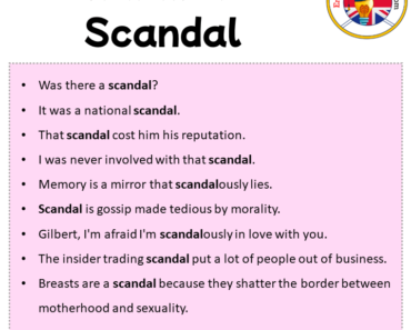 Scandal in a Sentence in English Archives - English Grammar Here