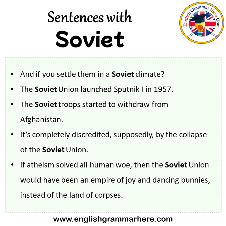 Sentences with Soviet, Soviet in a Sentence in English, Sentences For Soviet