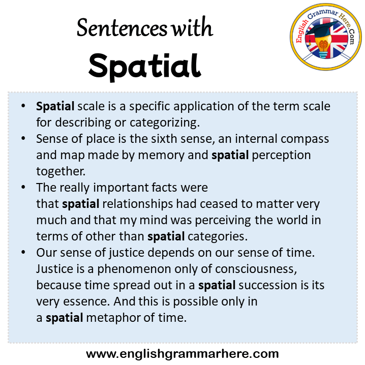 Sentences with Spatial, Spatial in a Sentence in English, Sentences For Spatial