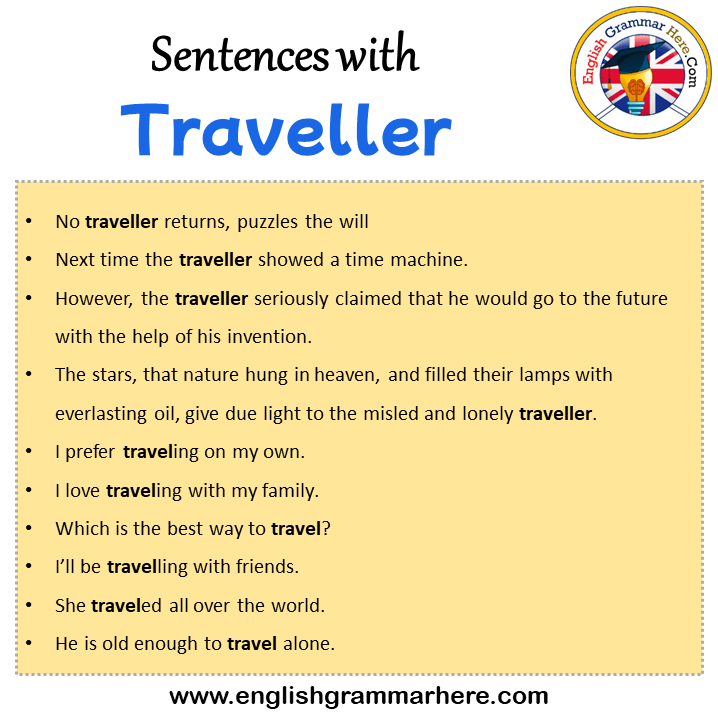 travel how to make sentence