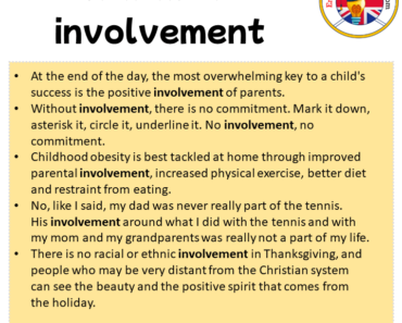 Sentences For involvement Archives - English Grammar Here