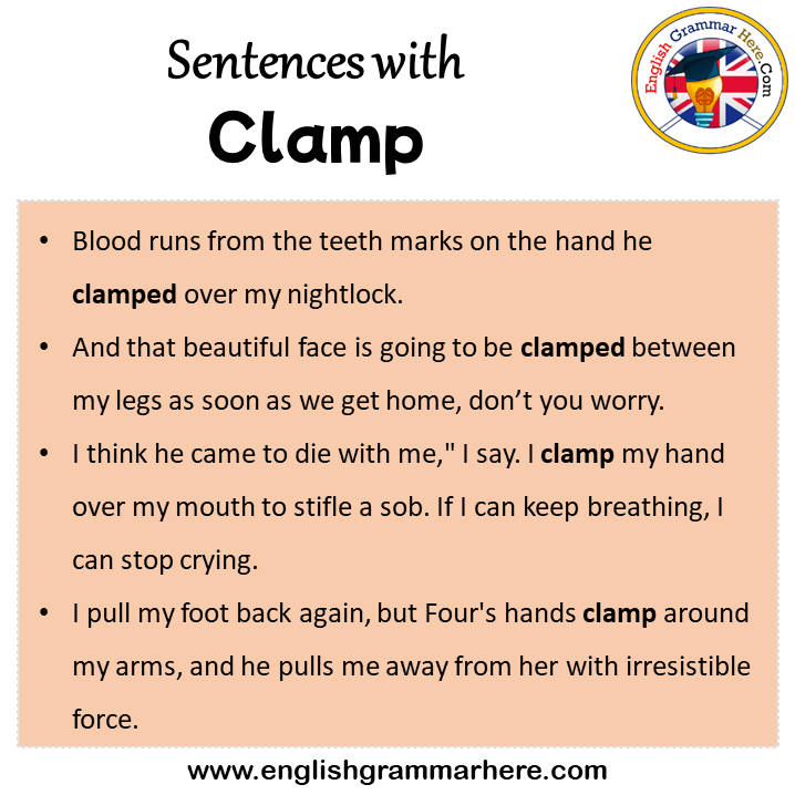 Sentences with Clamp, Clamp in a Sentence in English, Sentences For Clamp