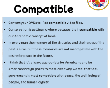 Sentences with Compatible Archives - English Grammar Here