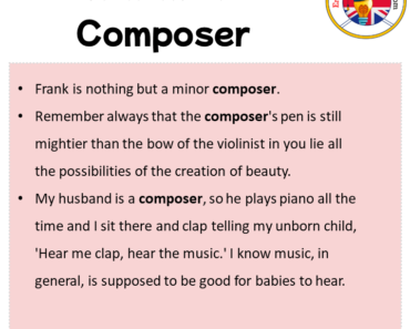 Sentences For Composer Archives - English Grammar Here
