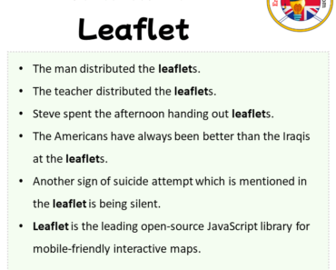Sentences with Leaflet Archives - English Grammar Here