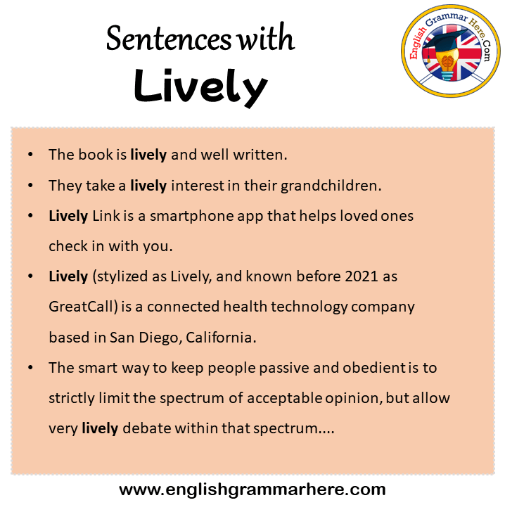 Lively Make Sentence In English