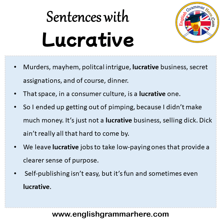 Make A Sentence With The Word Lucrative