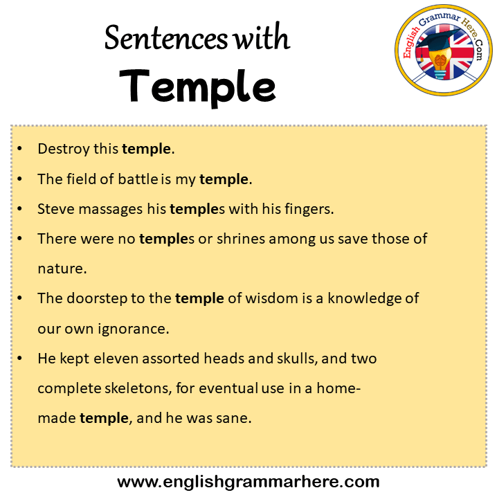 Temple Example Sentence