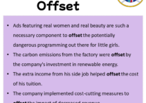 Sentences with Offset, Offset in a Sentence in English, Sentences For Offset