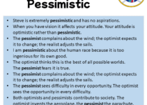 Sentences with Pessimistic, Pessimistic in a Sentence in English, Sentences For Pessimistic Sentences with Pessimistic, Pessimistic in a Sentence in English, Sentences For Pessimistic