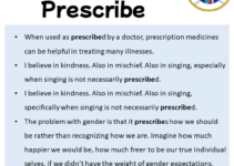 Sentences with Prescribe, Prescribe in a Sentence in English, Sentences For Prescribe