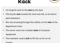 Sentences with Rack, Rack in a Sentence in English, Sentences For Rack