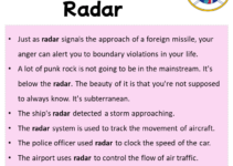Sentences with Radar, Radar in a Sentence in English, Sentences For Radar