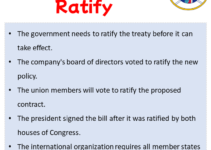 Sentences with Ratify, Ratify in a Sentence in English, Sentences For Ratify
